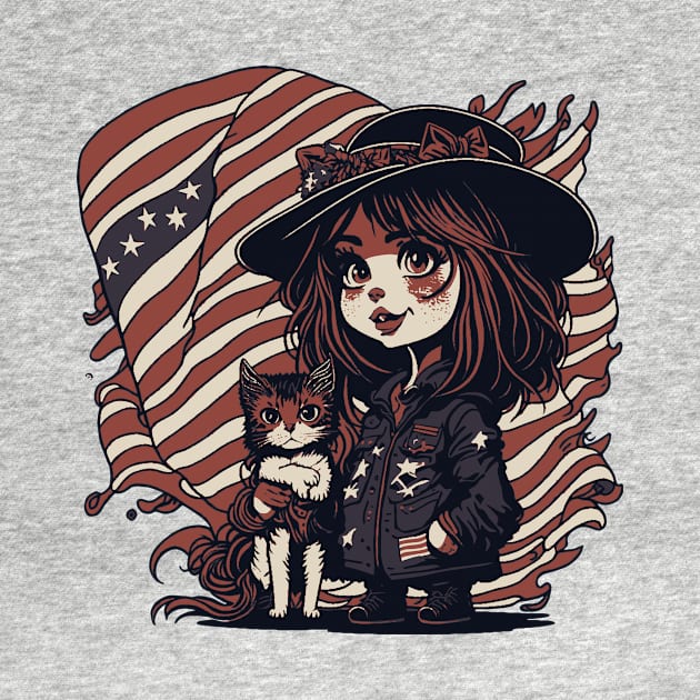 Patriotic Cat Mother by By_Russso